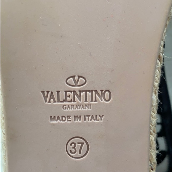 Authentic Valentino Floral Black Lace Espadrilles - Picture 7 of 7